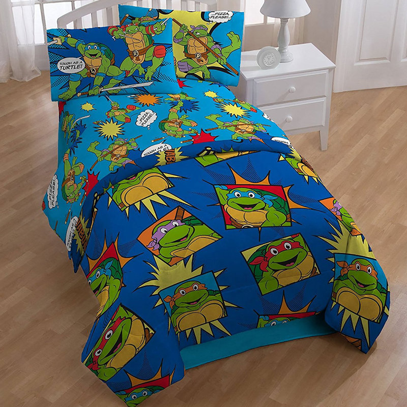 Nickelodeon Teenage Mutant Ninja Turtle 4 Piece Toddler Bedding Set